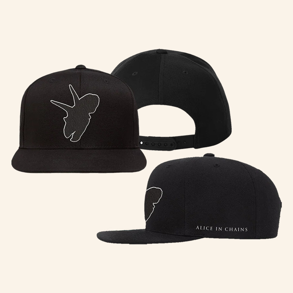 Alice In Chains Merch Dinosaur Logo Embroidered Snapback Hat Christmas Gifts For Rock Lovers Alice In Chains Merch Dinosaur Logo Embroidered Snapback Hat Christmas Gifts For Rock Lovers
