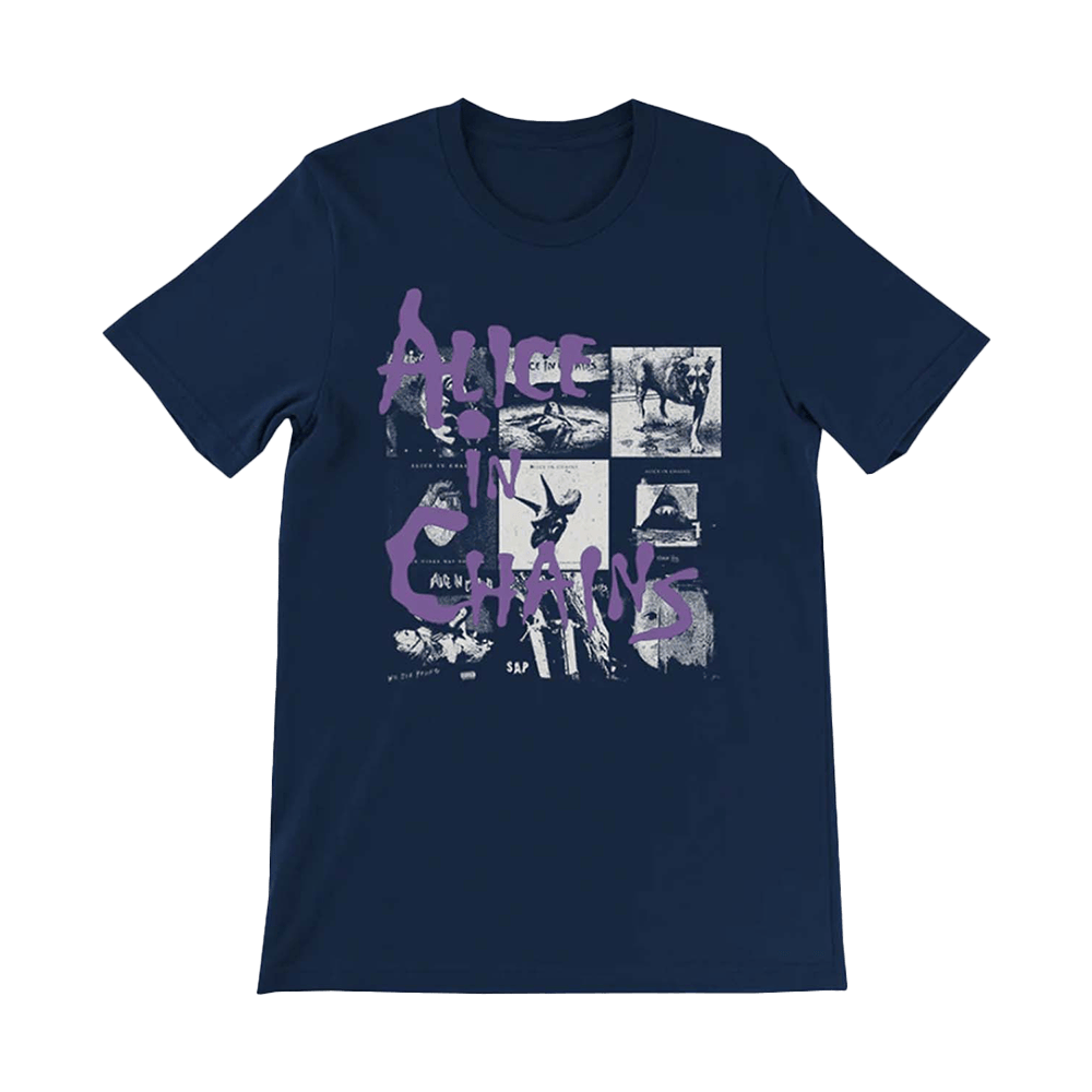 Alice In Chains Merch Navy Album Covers T-Shirt Music Lover Gift Ideas For Him Alice In Chains Merch Navy Album Covers T-Shirt Music Lover Gift Ideas For Him