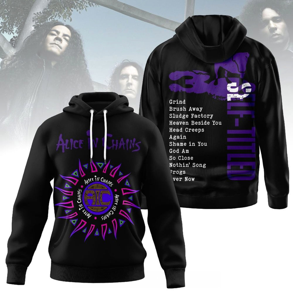 Alice In Chains Self-Titled Hoodie Alice In Chains Merch Birthday Gifts For Rock Band Fans