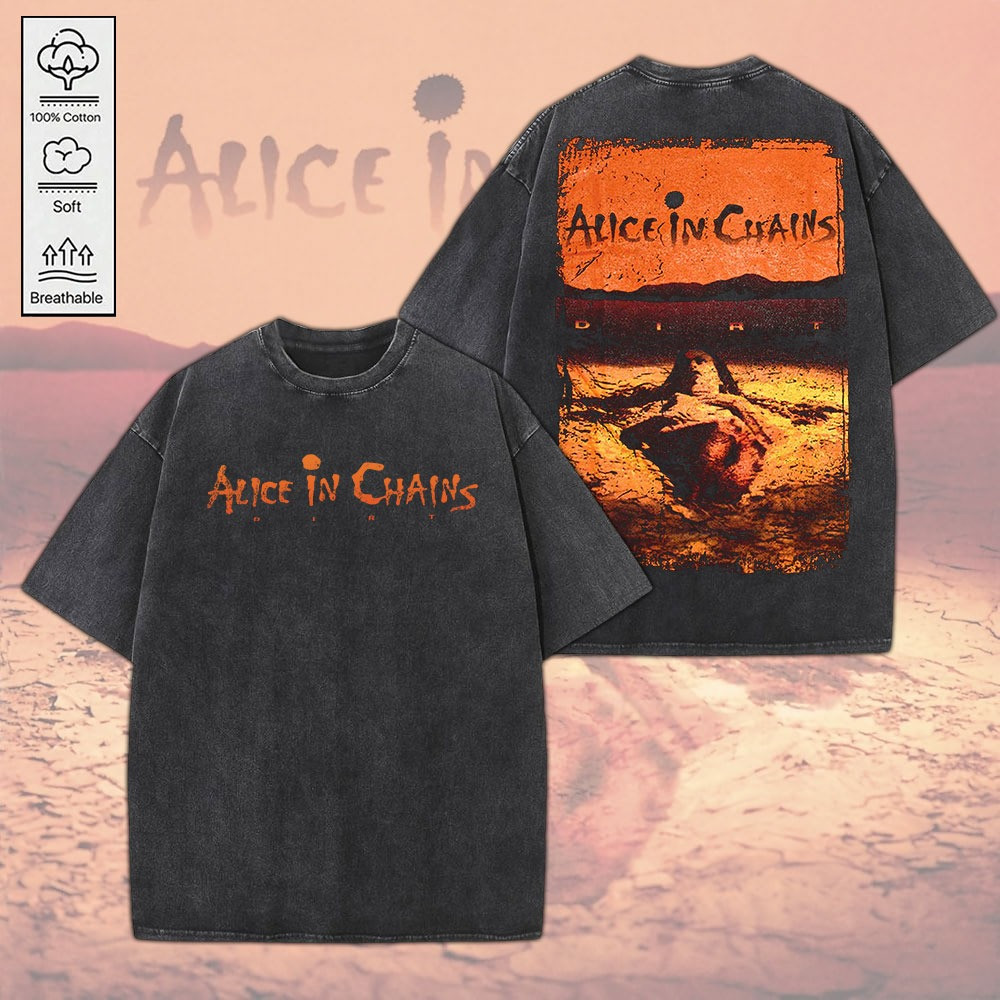 Alice in Chains Washed Cotton T-Shirt Gift Ideas For Music Lovers