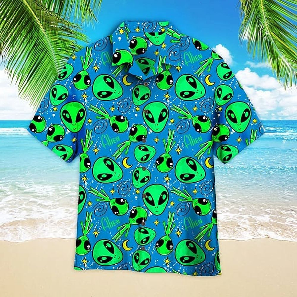 Alien Face Hugger Hawaiian Shirt Summer Button Up Gift Ideas For Husband