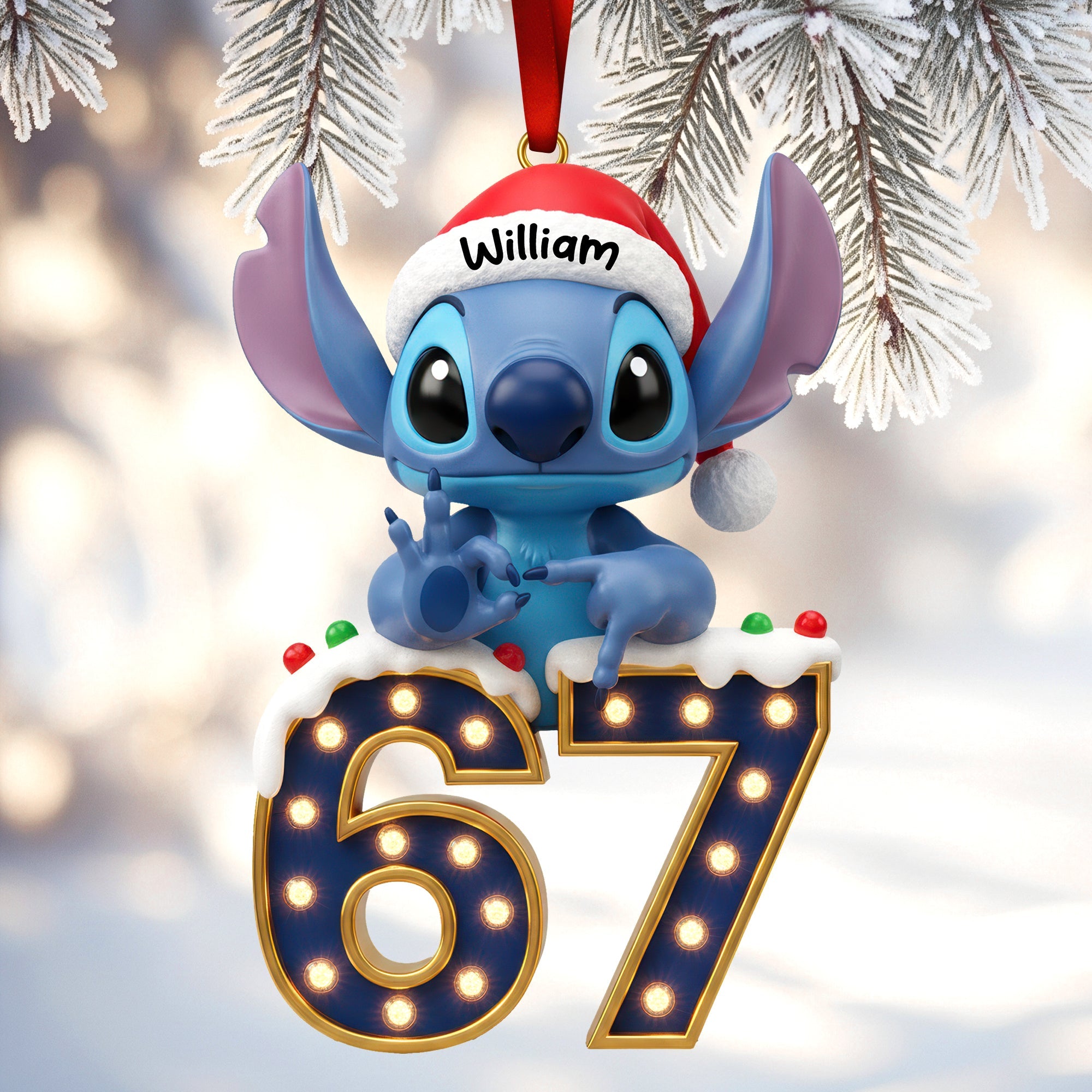 Alien Says Six Seven Acrylic Ornament - Personalized Christmas Gifts - Christmas Ornament Gift Idea Alien Says Six Seven Acrylic Ornament - Personalized Christmas Gifts - Christmas Ornament Gift Idea