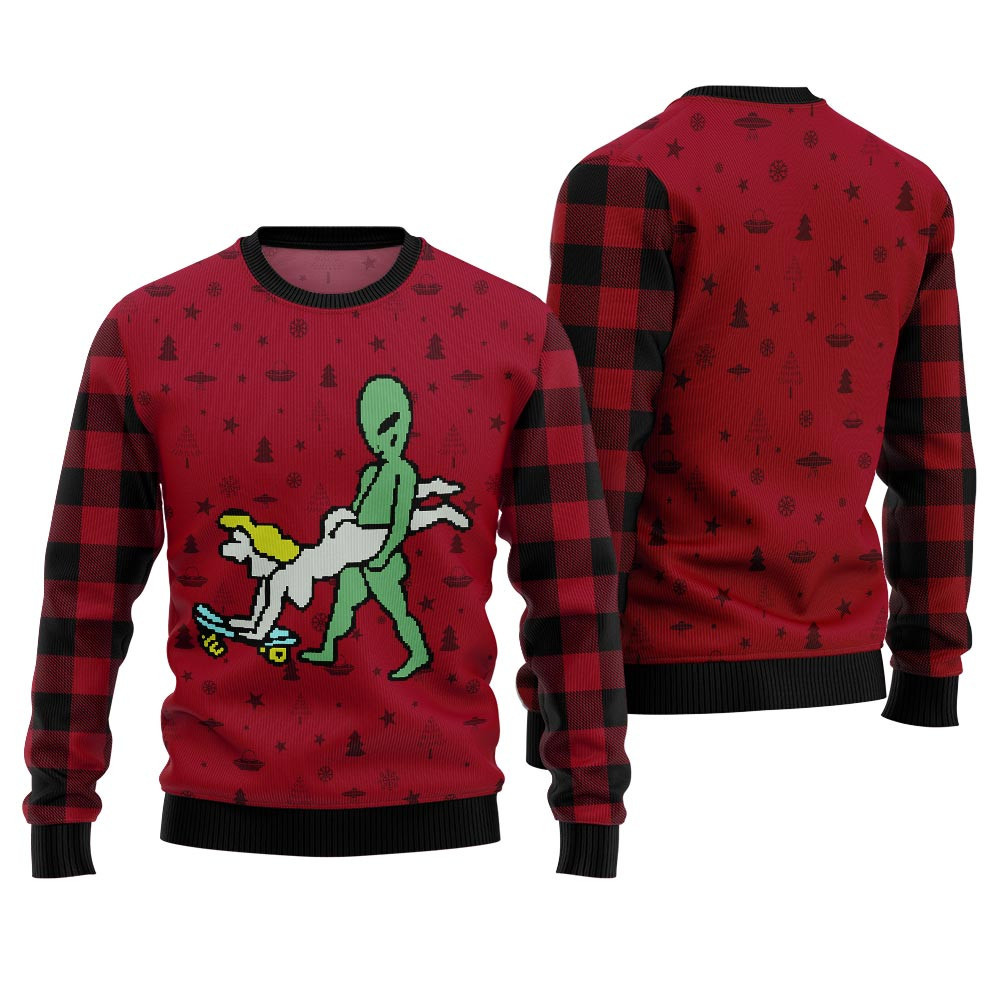 Alien Ugly Christmas Sweater Perfect Holiday Gift Merch for Sweater Lovers