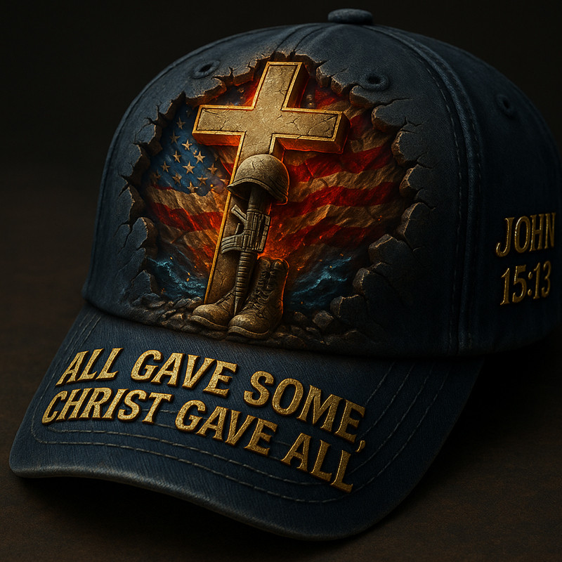 All Gave Some Christ Gave All Veteran Hat Christian Themed Baseball Cap Veteran Gift Ideas