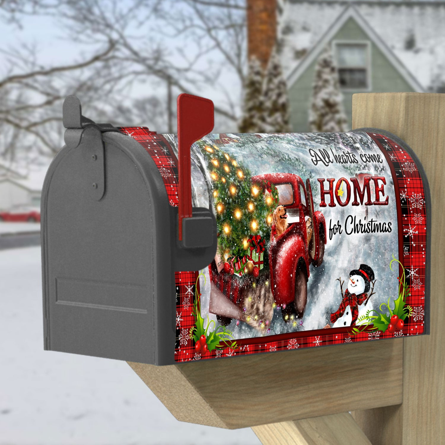 All Hearts Come Home For Christmas Garden Flag Amp Mailbox Cover Xmas Gift For Family