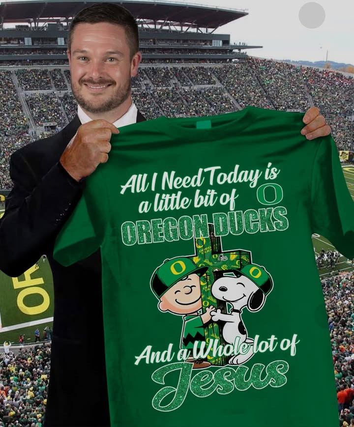 All I Need Today Is A Little Bit Of Oregon Ducks And A Whole Lot Of Jesus T-Shirt Best Gift For Football Fans