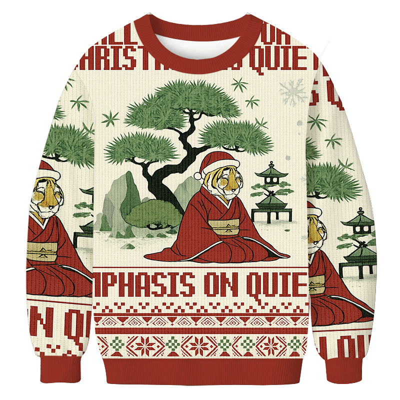 All I Want For Christmas Is Quiet Emphasis On Quiet Christmas Ugly Sweatshirt Holiday Joke Gift Idea