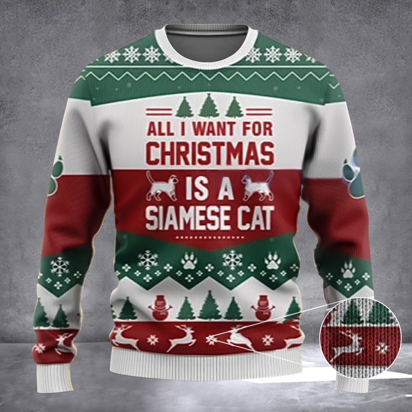 All I Want For Christmas Is Siamese Cat Ugly Xmas Sweater Gifts For Siamese Cat Lovers All I Want For Christmas Is Siamese Cat Ugly Xmas Sweater Gifts For Siamese Cat Lovers