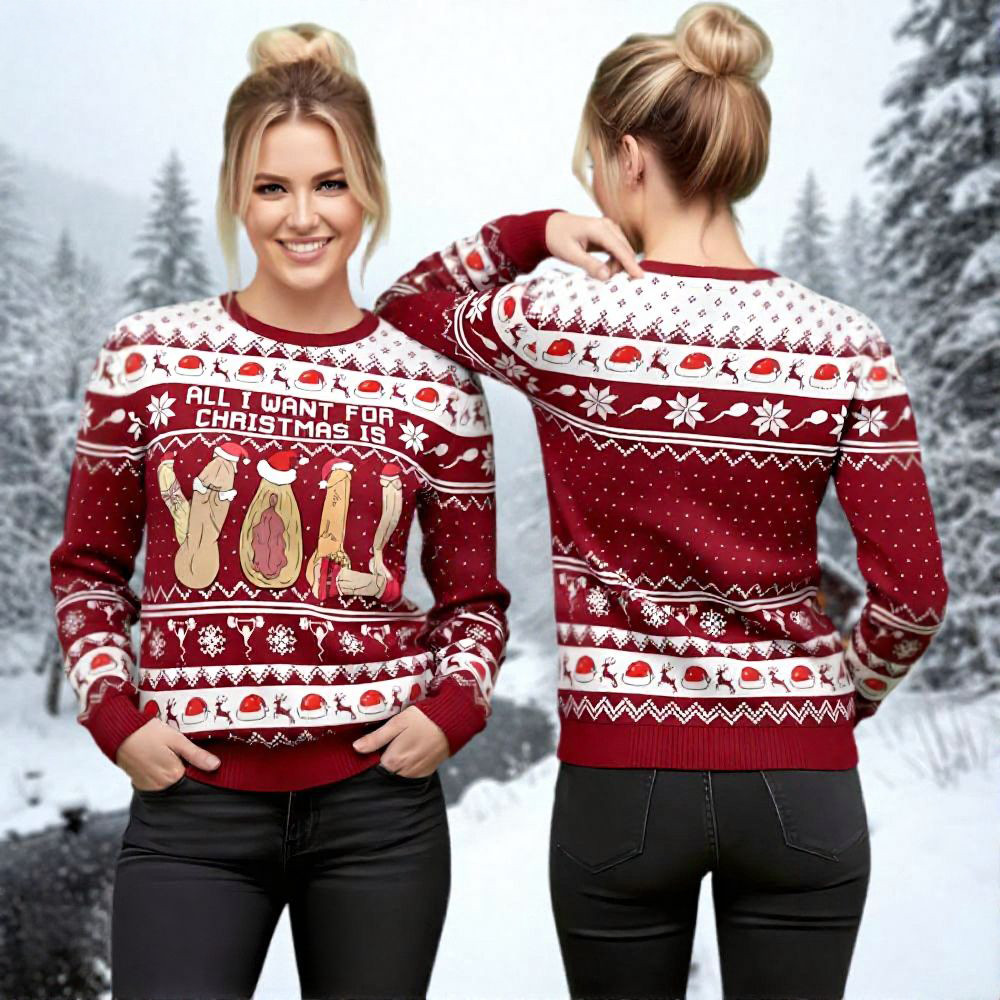 All I Want For Christmas Is Ugly Christmas Sweater Adult Humor Christmas Sweater Gifts