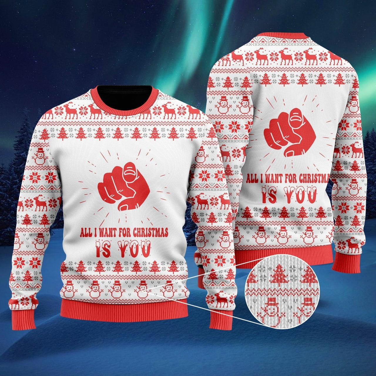 All I Want For Christmas Is You Ugly Christmas Sweater Funny Romantic Holiday Gifts For Lovers