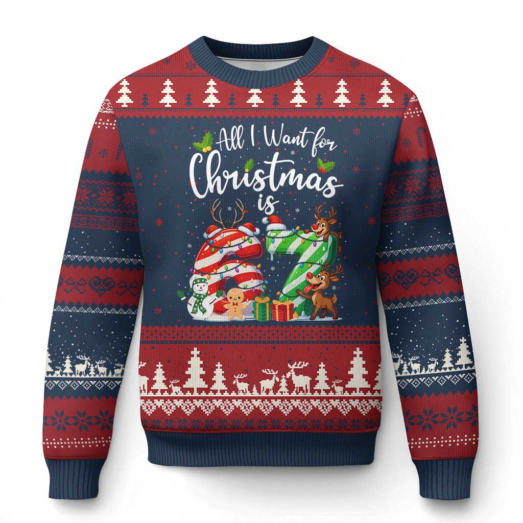 All I Want For Xmas Is 67 Ugly Christmas Sweater Trending Meme Sweater Holiday Gifts For Him