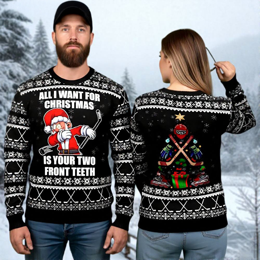 All I Want Is Your Two Front Teeth Ugly Christmas Sweater Holiday Apparel Christmas Gift Ideas