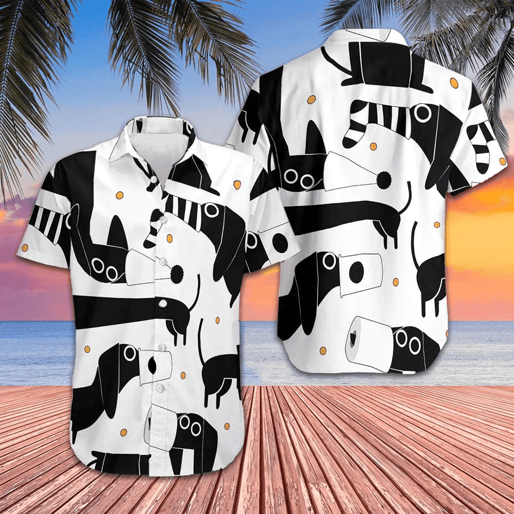 All My Dog Dachshund Pattern Hawaiian Shirt Funny Design Dog Shirt Gifts For Summer