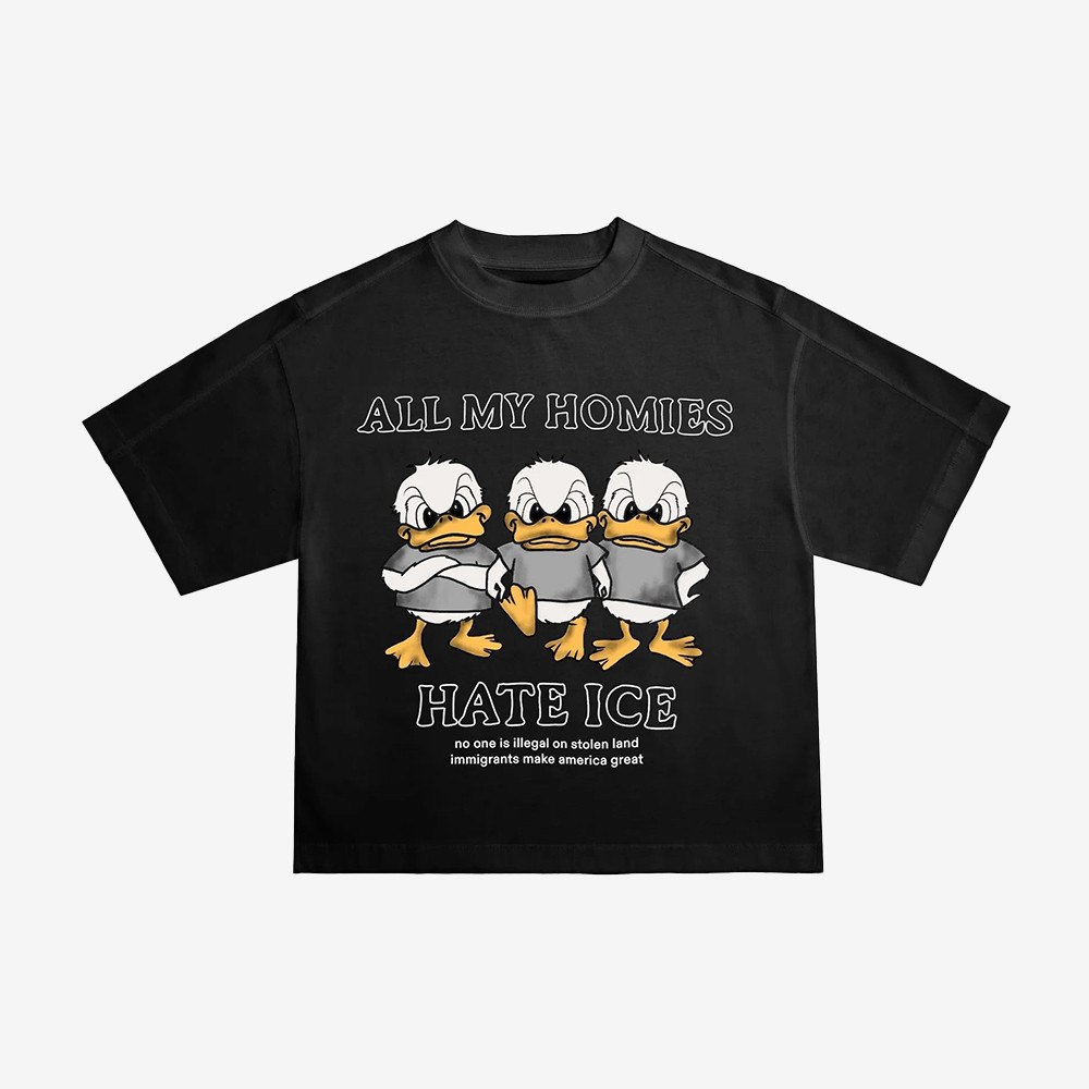 All My Homies Hate ICE Duck Crop Top Support Immigrant Shirt Best Gifts For Her