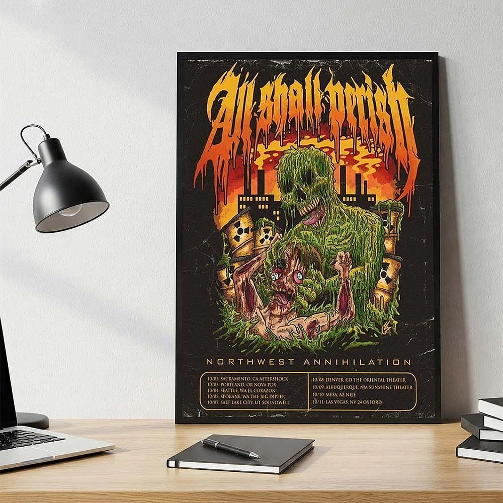 All Shall Perish Northwest Annihilation Tour 2025 Poster Best Gift For Music Fans Lovers