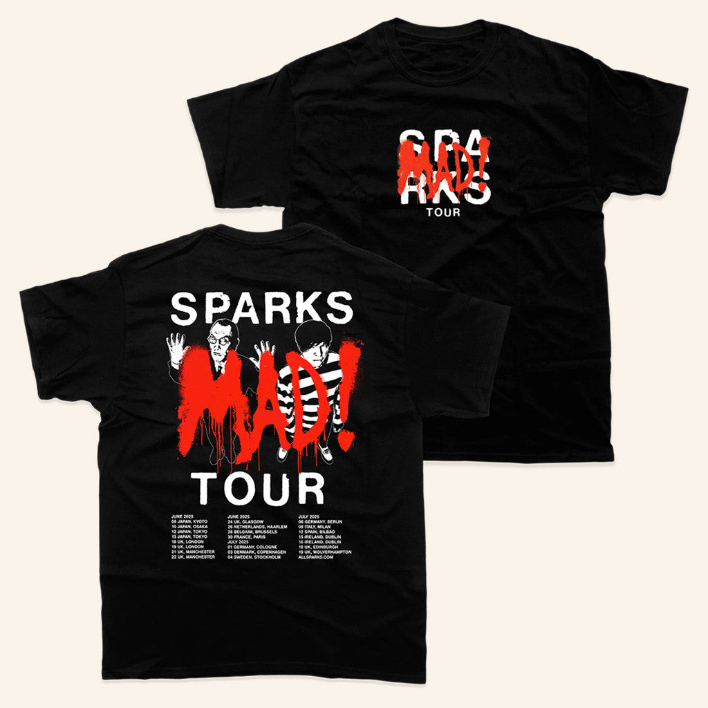 All Sparks Merch 2025 Mad Tour Black T-Shirt Gift Ideas For Fans