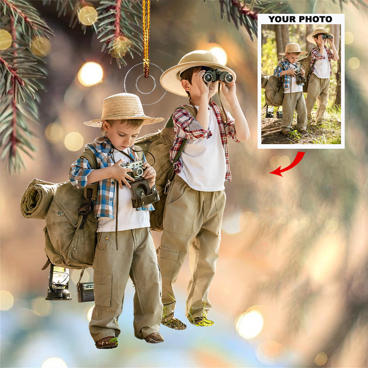 All Star Scout Personalized Photo Mica Ornament Christmas Gift For Family Family members