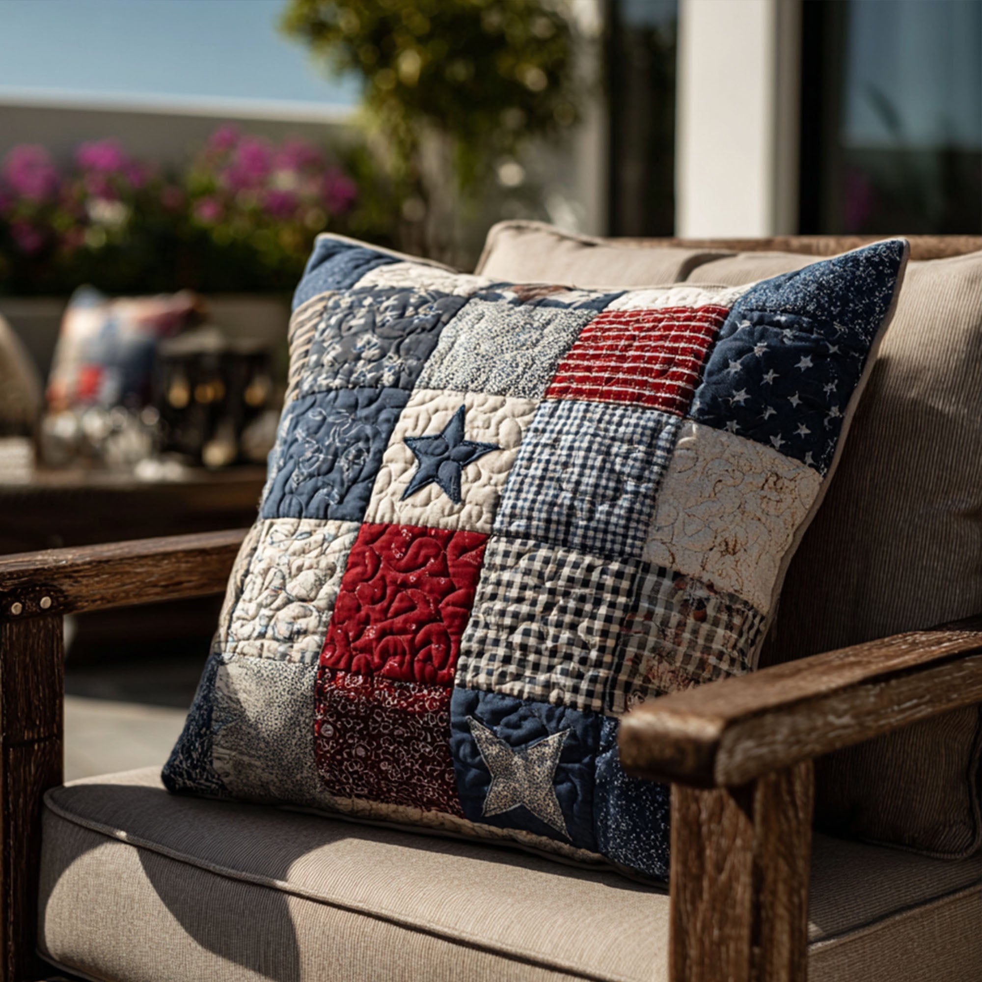 All Stars Patriotic Quilted Pillow Case Throw Pillow Case Covers Patriotic Gifts For Dad