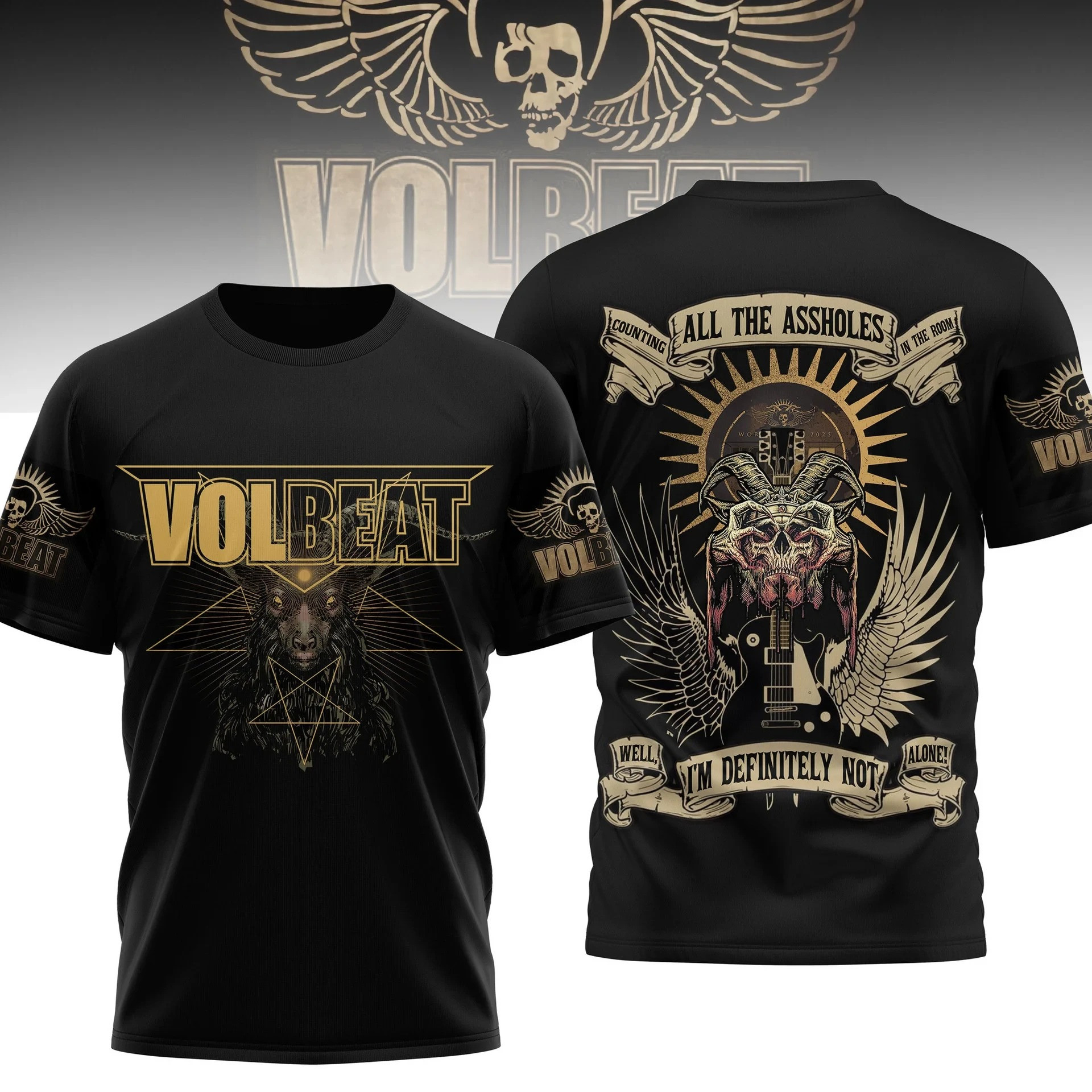 All The Assholes Volbeat I'm Definitely Not Alone T-Shirt Best Gifts For Music Lovers