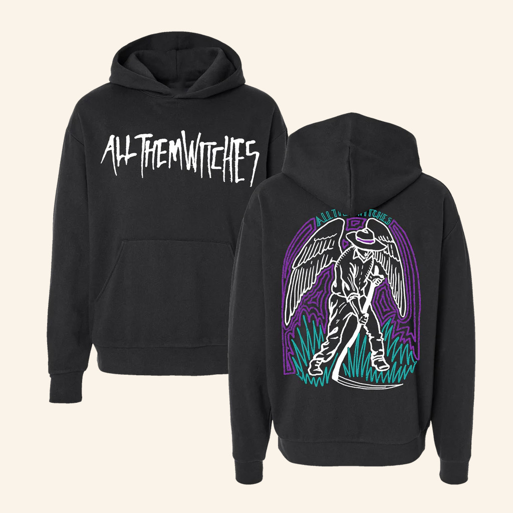 All Them Witches Merch Reaper Black Hoodie Gift Ideas For Rock Fans