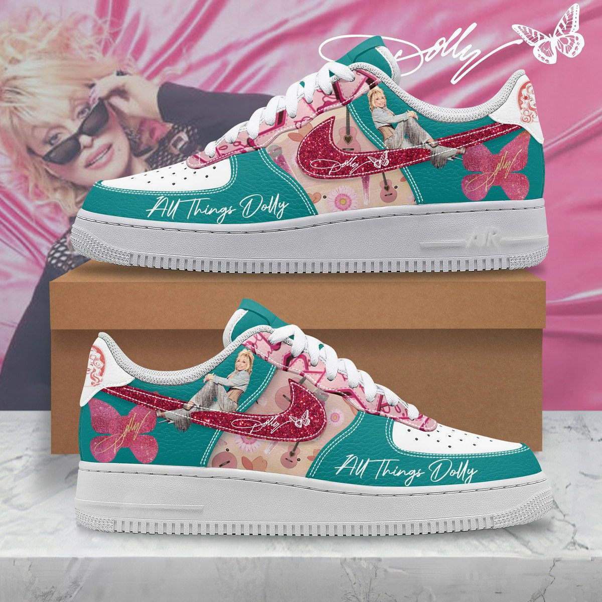 All Things Dolly Parton AF1 Shoes Present Gift For Fan Club Lovers