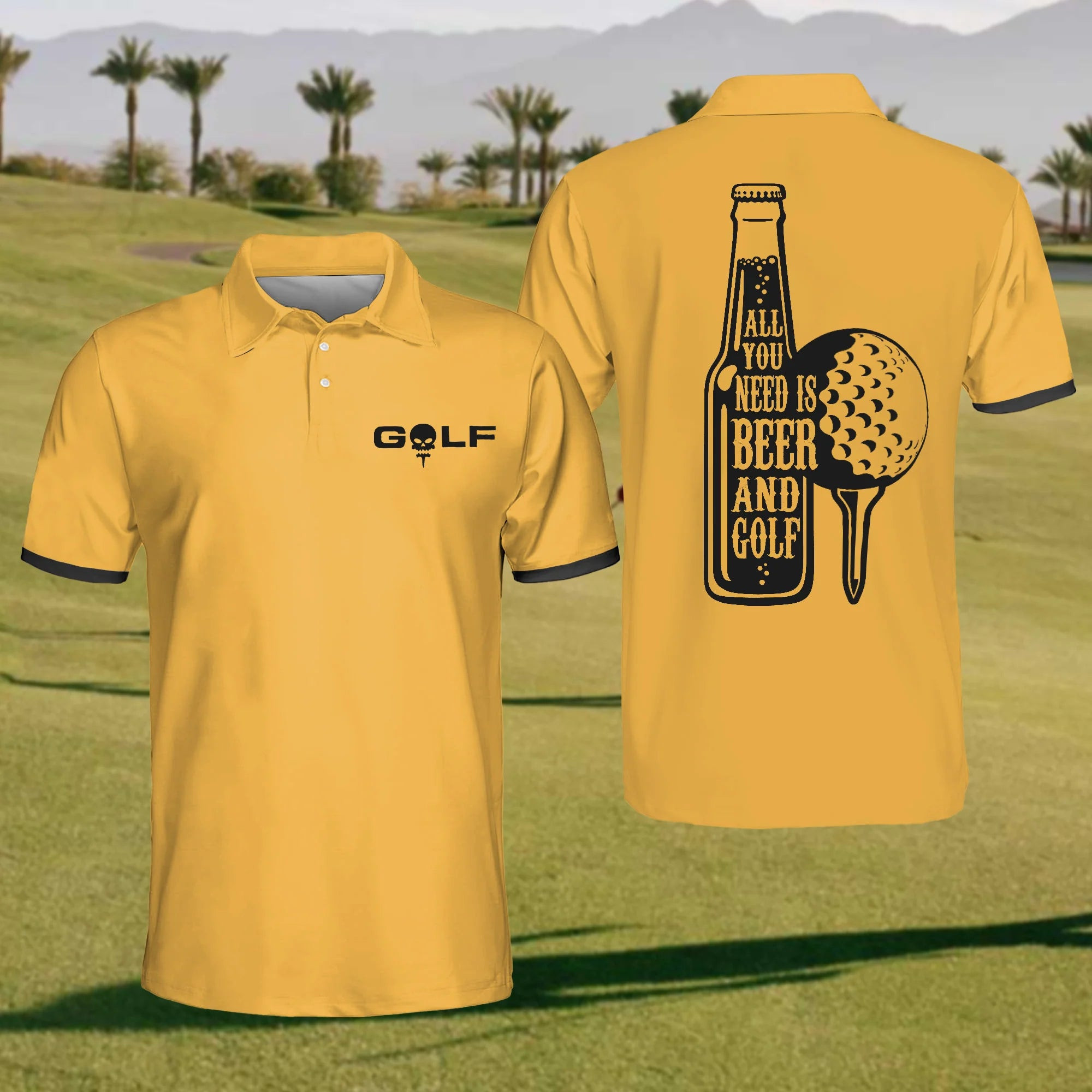 All You Need Is Beer And Golf Polo Shirt Best Golf Clothes Father's Day Gift Ideas