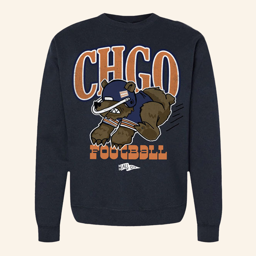 Allcity Network Merch CHGO Football Cartoon Sweatshirt Gifts For Besties