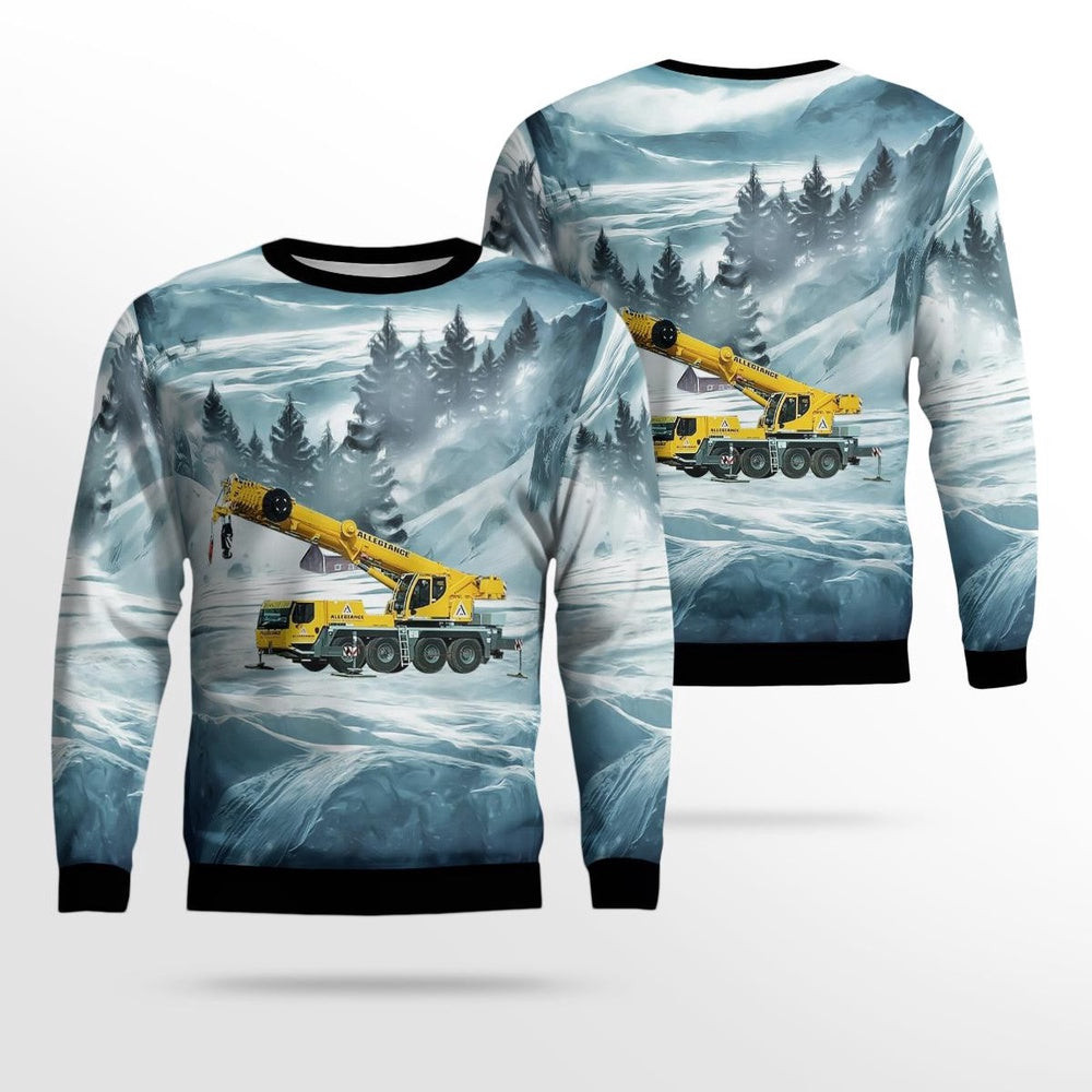 Allegiance Crane & Equipment AOP Ugly Sweater Xmas Unisex Sweater Christmas Gifts for Men Women
