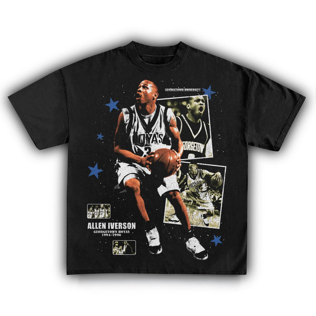 Allen Iverson College T-Shirt Basketball Enthusiast Gifts