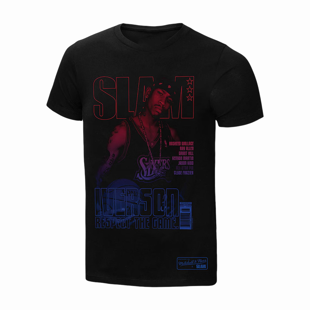 Allen Iverson Philadelphia 76ers SLAM T-Shirt Philadelphia 76ers Clothes 2026 NBA Playoffs Gear