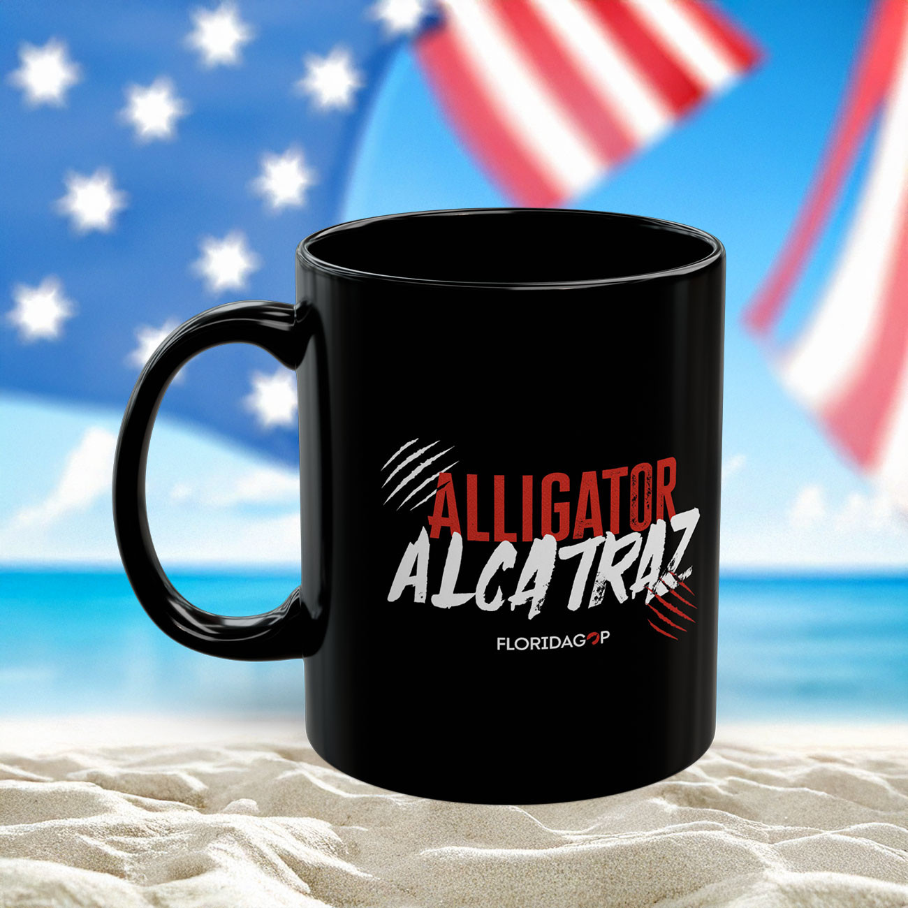 Alligator Alcatraz Black Mug Everglades Florida Parody Mug Gifts For Friends