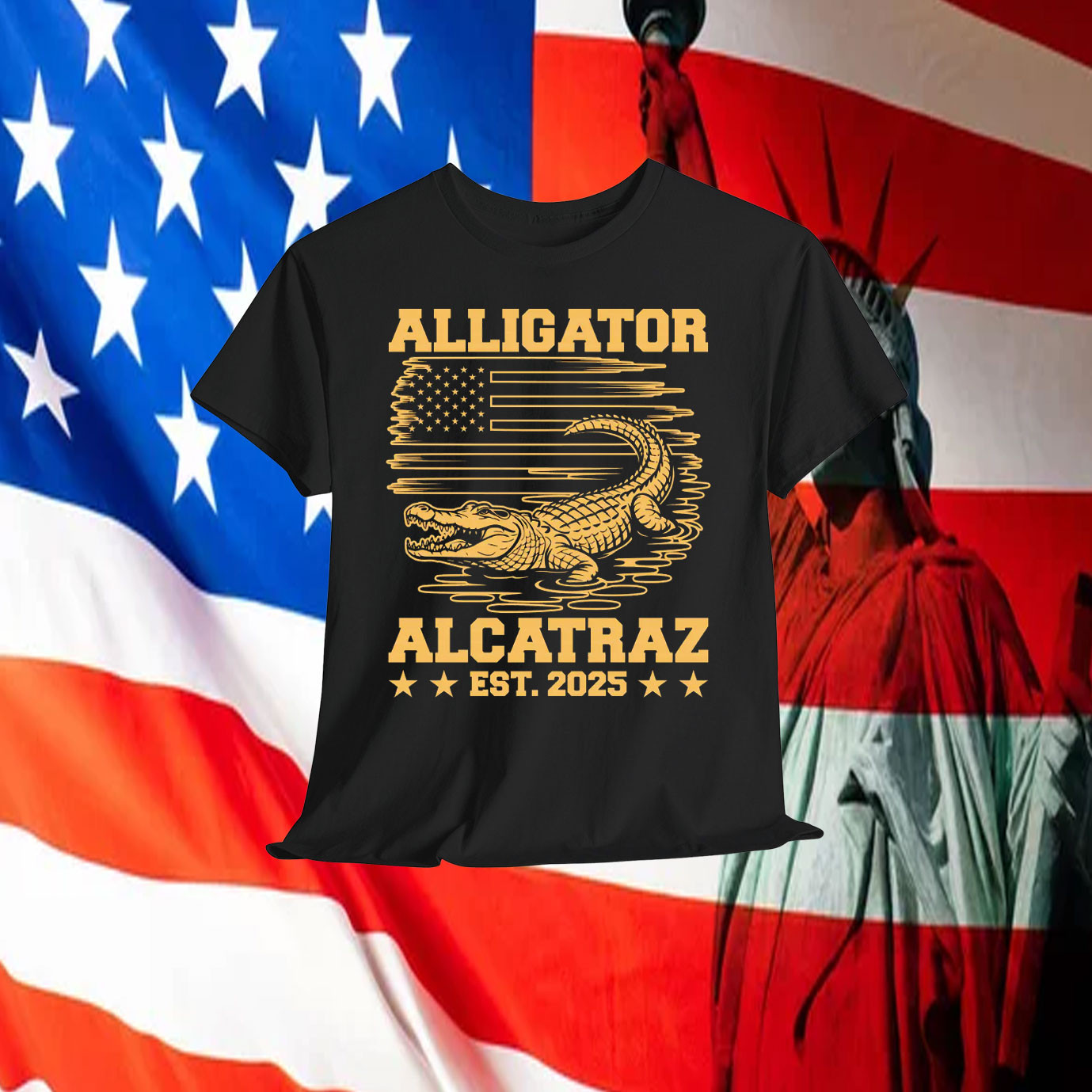 Alligator Alcatraz Est 2025 Shirt Funny Alligator T-Shirt Gifts For Father
