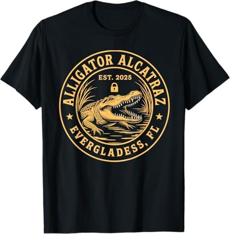 Alligator Alcatraz Florida Everglades Parody Design T-Shirt Alligator Alcatraz Shirt