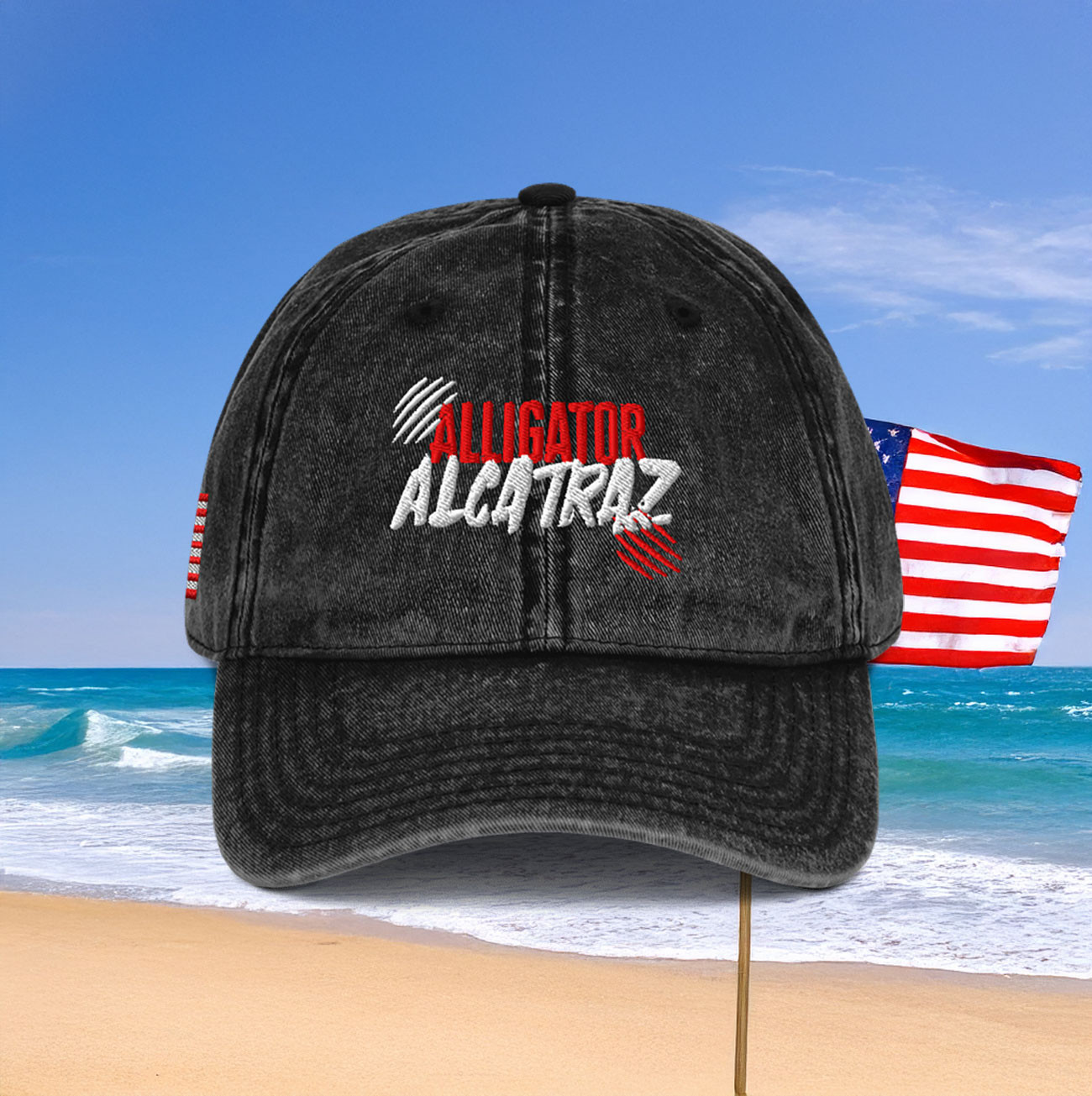 Alligator Alcatraz Hat Embroidered Everglades Florida Parody Hat Husband Gift