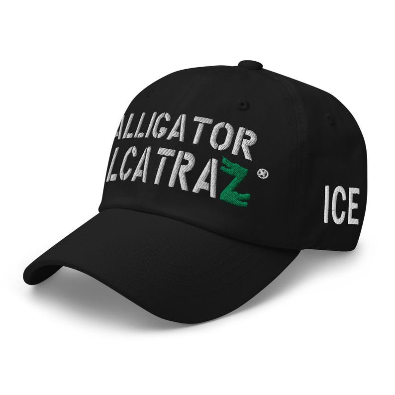 Alligator Alcatraz Hat Embroidered Funny Alligator Hat Unique Gift For Boyfriend