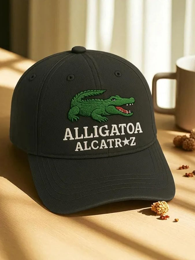 Alligator Alcatraz Hat Embroidered Funny Gator Hat Gifts For Husband