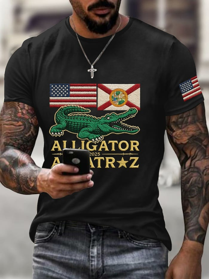 Alligator Alcatraz Shirt Alligator Alcatraz Ready To Serve Dark Humor T-Shirt Dad Gifts