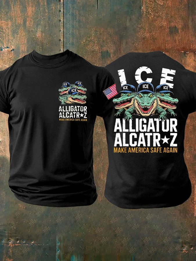 Alligator Alcatraz Shirt Funny Gator Make America Safe Again T-Shirt Gifts For Husband