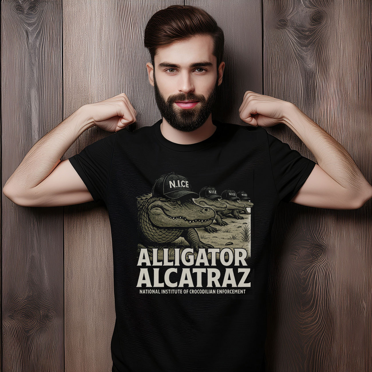 Alligator Shirt Alcatraz Gator Enforcement T-Shirt Nice Prison Squad Design Shirt