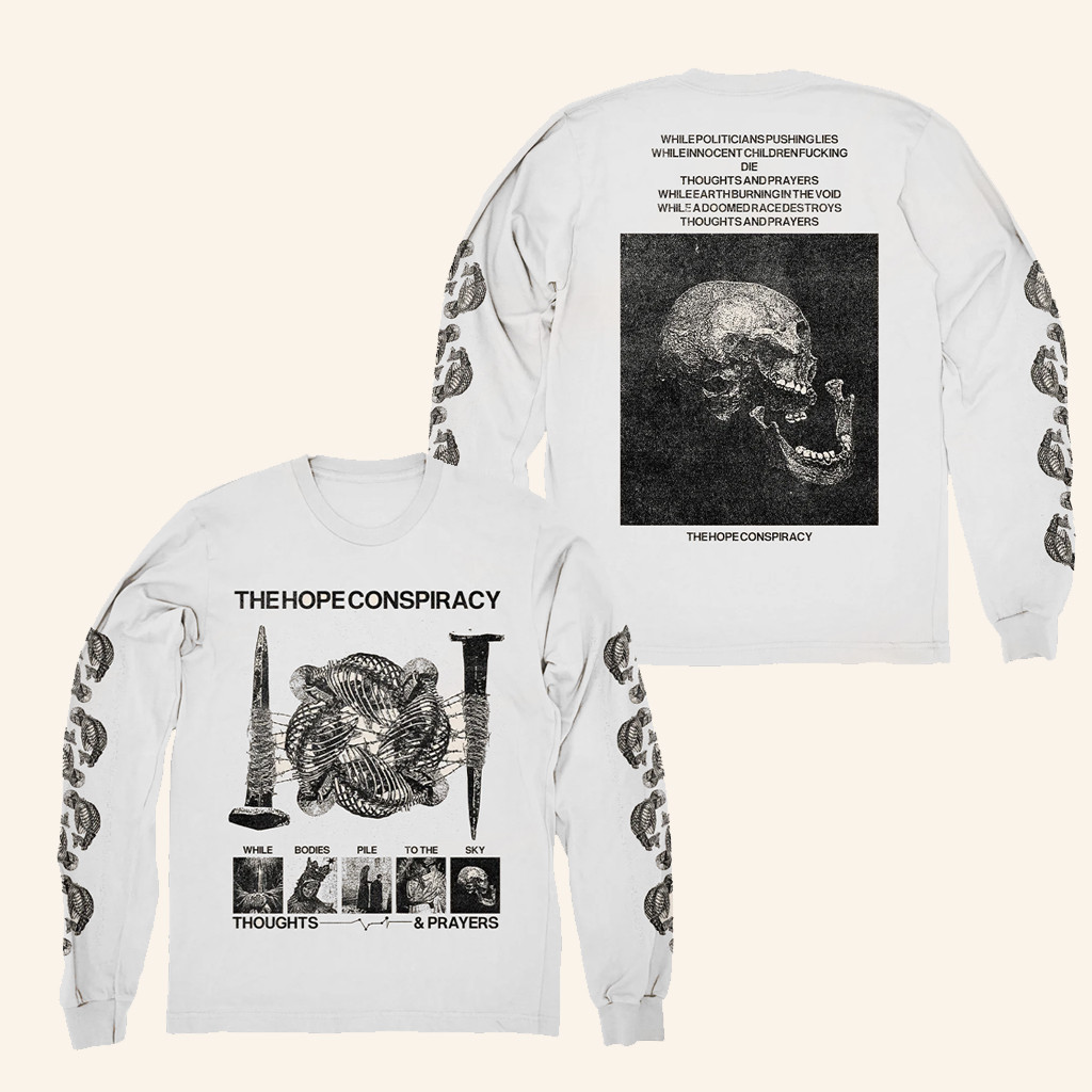 Allin Merch The Hope Conspiracy Thoughts And Prayers Long Sleeve Shirt Gifts For Husband