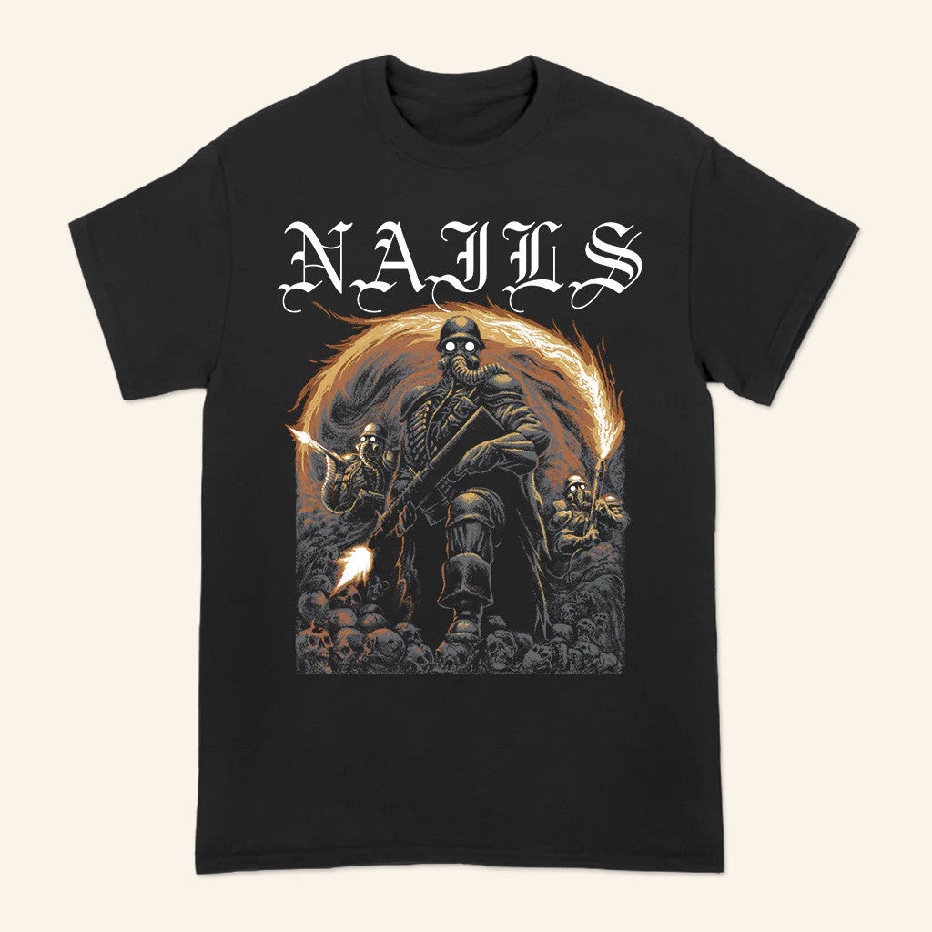 Allinmerch Merch Nails Flamethrower T-Shirt Gifts For Husband Allinmerch Merch Nails Flamethrower T-Shirt Gifts For Husband