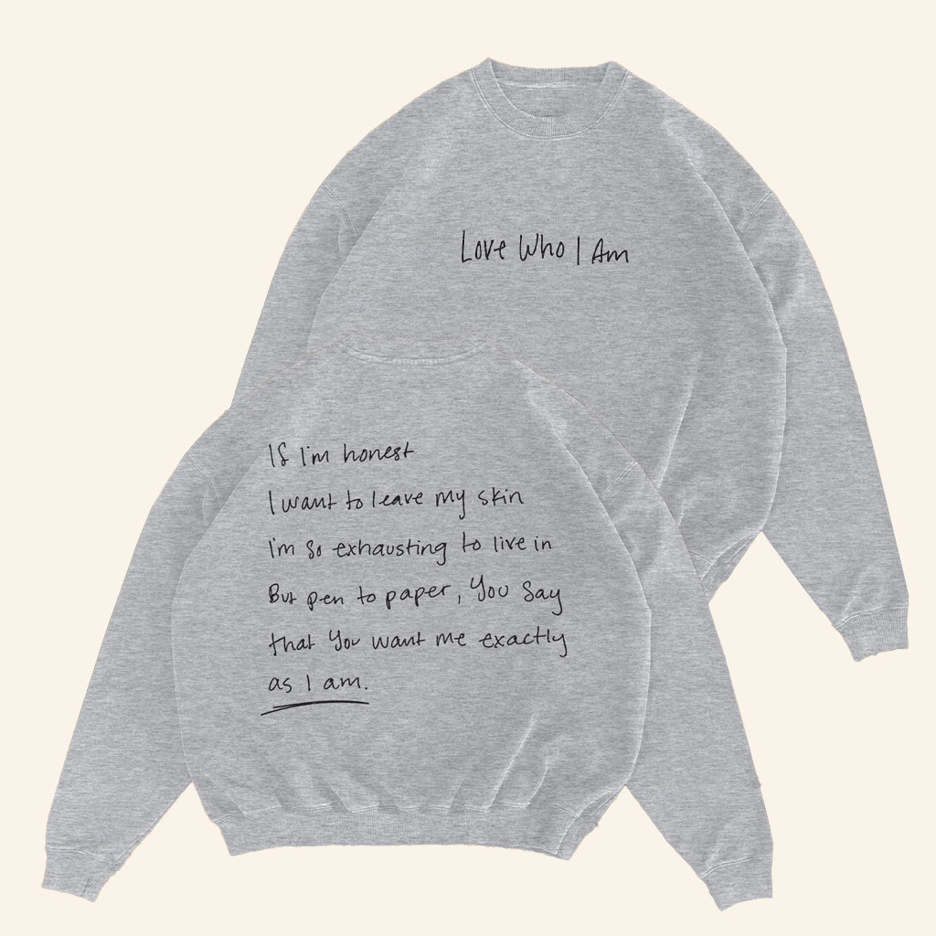 Allison Eide Merch Handwritten Love Who I Am Sweatshirt Cool Gifts For Music Lovers