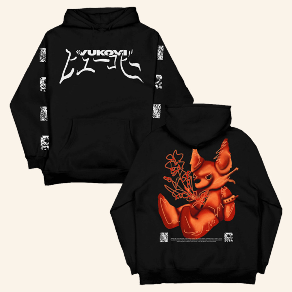 Allotment Merch Vukovi Bear Black Hoodie Best Gifts For Music Lovers Allotment Merch Vukovi Bear Black Hoodie Best Gifts For Music Lovers