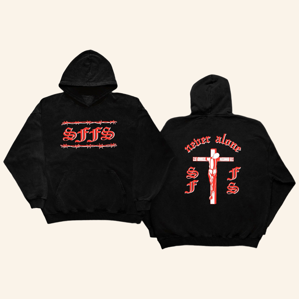 Almighty Hoodrich Merch SFFS Never Alone Hoodie Gifts Ideas For Husband Almighty Hoodrich Merch SFFS Never Alone Hoodie Gifts Ideas For Husband