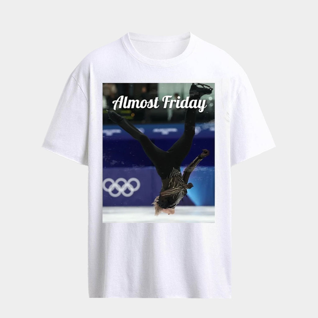 Almost Friday Skating Backflip Shirt Winter Olympics 2026 Milano Cortina T-Shirt Ideas Gift