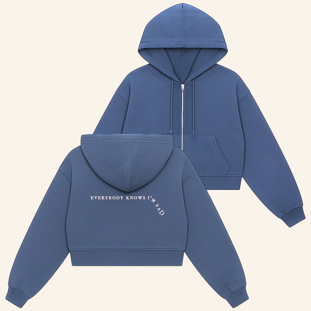 Alofoke Merch Everybody Knows I'm Sad Zip Hoodie Birthday Gift For Daughter Alofoke Merch Everybody Knows I'm Sad Zip Hoodie Birthday Gift For Daughter