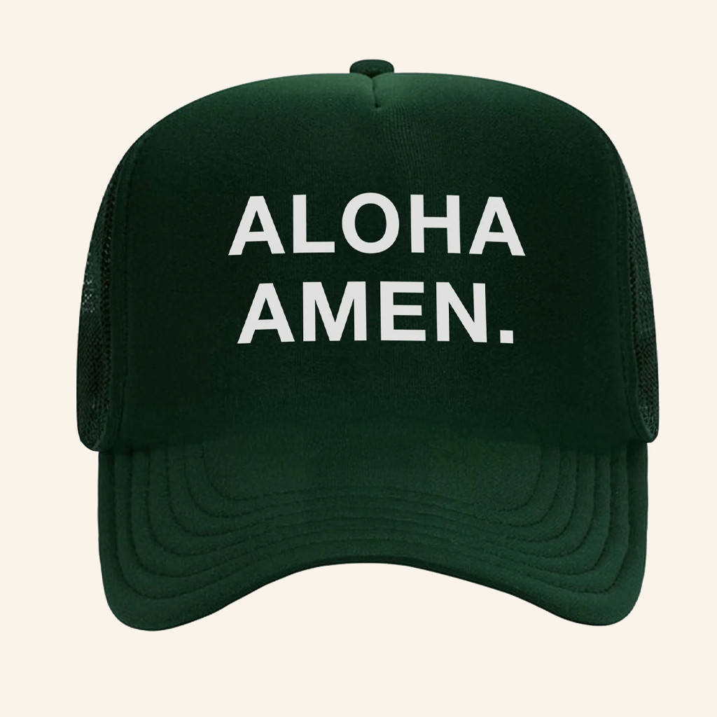 Aloha and Amen Merch Aloha Amen Trucker Hat Gift Ideas For Husband Aloha and Amen Merch Aloha Amen Trucker Hat Gift Ideas For Husband