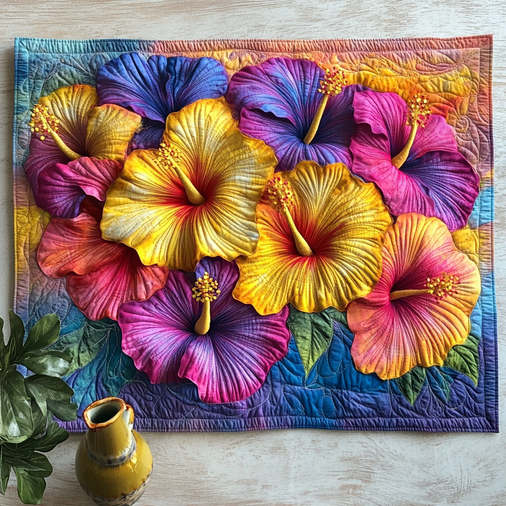 Aloha Beauty Quilted Place Mat Christmas Decor Sunflower Gifts For Women