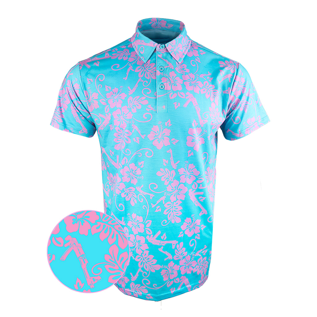 Aloha Blue Polo Shirt Tactical Polo Shirt Pro Gun Rights Merch Christmas Gifts For Boyfriend