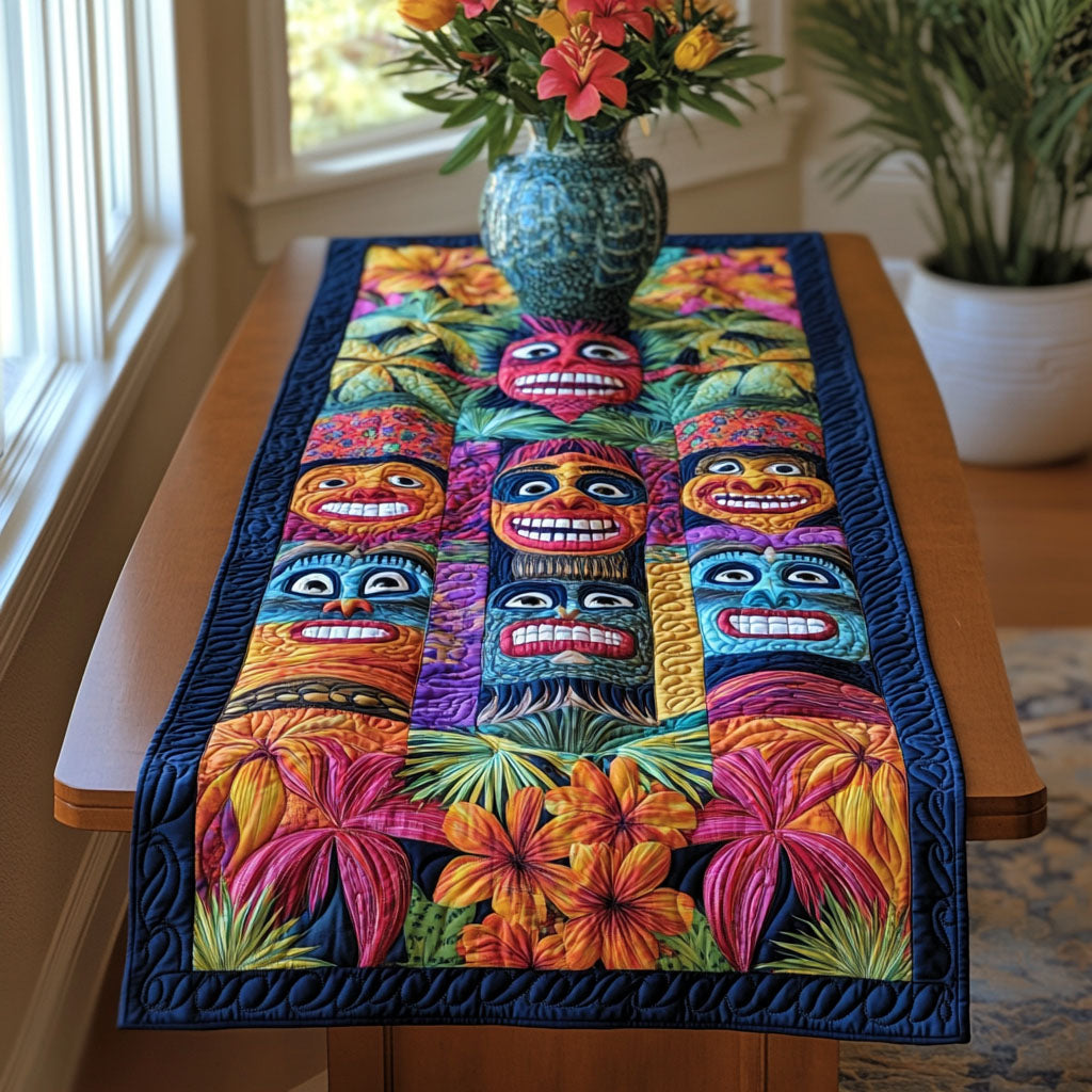 Aloha Patterns Quilted Table Runner Summer Vibe Table Runner Birthday Presents For Dad